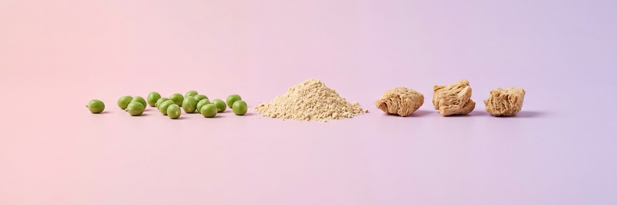 Proteína de guisante extrudida